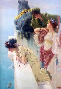 Sir Lawrence Alma-Tadema,OM.RA,RWS A coign of vantage oil painting reproduction